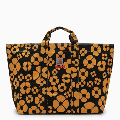 Shop Carhartt Wip X Marni Marni X Carhartt Wip Tote Bag Black/orange In Yellow