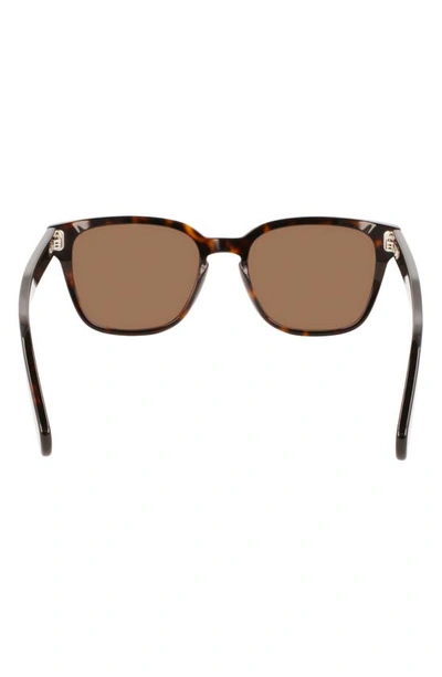 Shop Ferragamo Gancini 55mm Rectangular Sunglasses In Tortoise