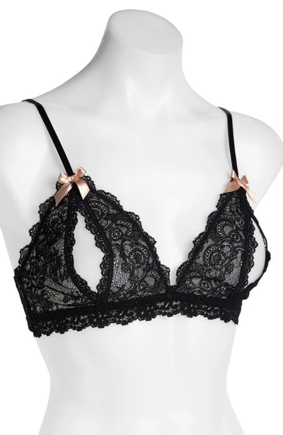 Hanky Panky After Midnight Peek-a-boo Crotchless Brief 972701 In Black