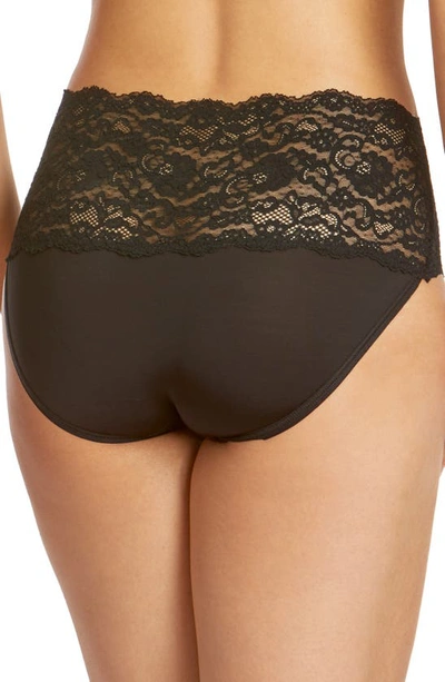 Hanky Panky Silky Skin High-rise Briefs In Black