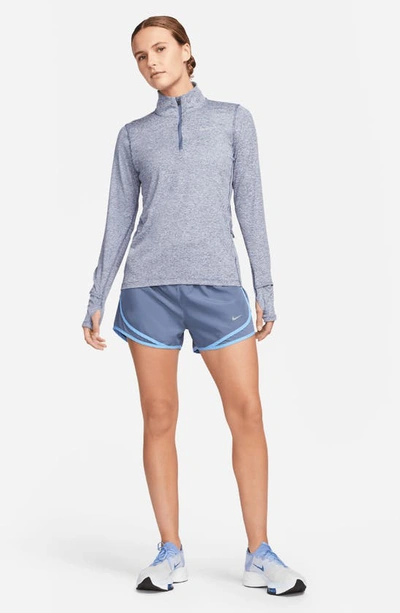Shop Nike Element Half Zip Pullover In Diffused Blue/ Grey/ Heather