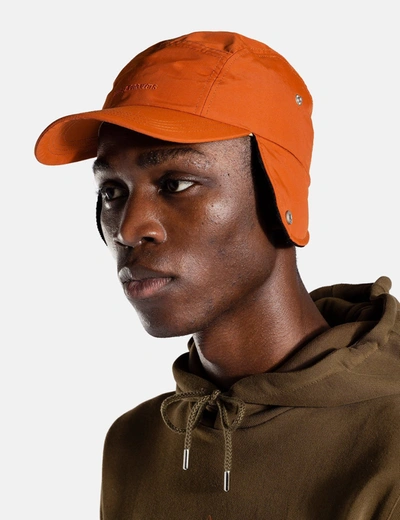 Shop Norse Projects Nylon Flap Cap In Orange