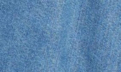 Shop Frame Cotton & Silk Drawstring Denim Shorts In Blue Jean