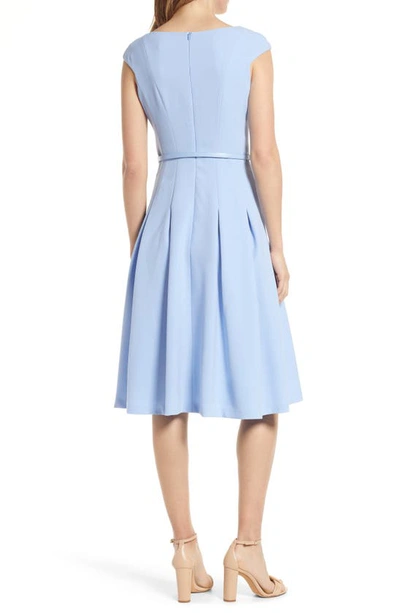 Shop Harper Rose Bateau Neck Belted Dress In Blue