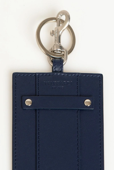 Shop Trussardi Blue Leather Men's Keychain