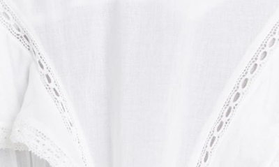 Shop Isabel Marant Étoile Moana Lace Trim Miniskirt In White