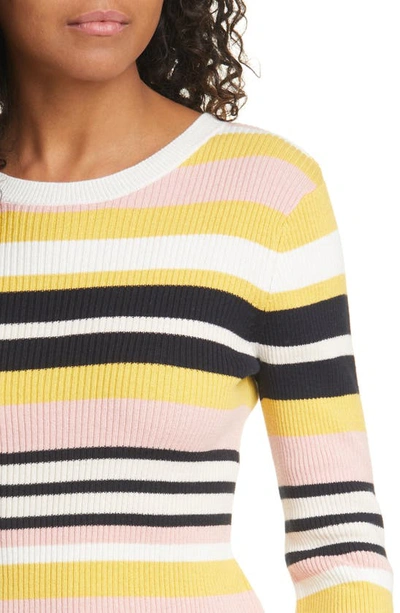 Shop Frame Baja Stripe Cotton & Cashmere Sweater In Citrine Multi