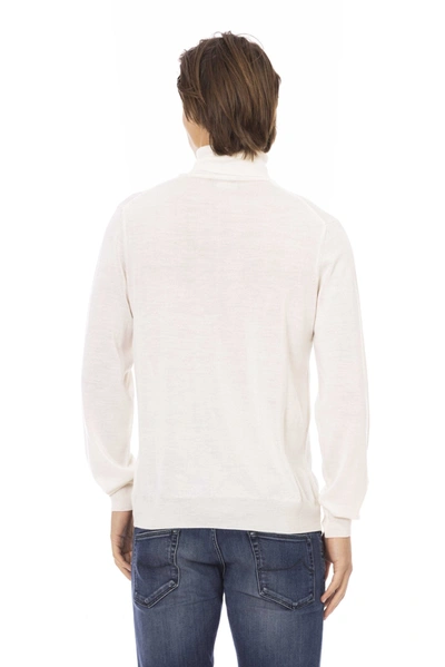 Shop Baldinini Trend White Fabric Men's Sweater