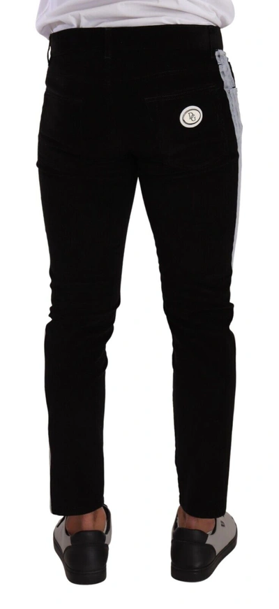 Shop Dolce & Gabbana Black Cotton Stretch Skinny Corduroy Men's Jeans