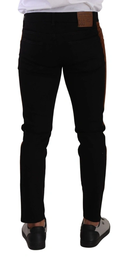 Shop Dolce & Gabbana Slim Fit Black Skinny Denim Men's Jeans