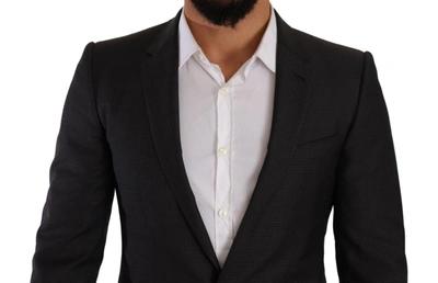 Shop Dolce & Gabbana Elegant Black Wool Martini Men's Suit