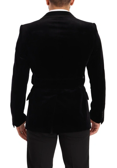 Shop Dolce & Gabbana Elegant Single Breasted Velvet Men's Blazer In Black