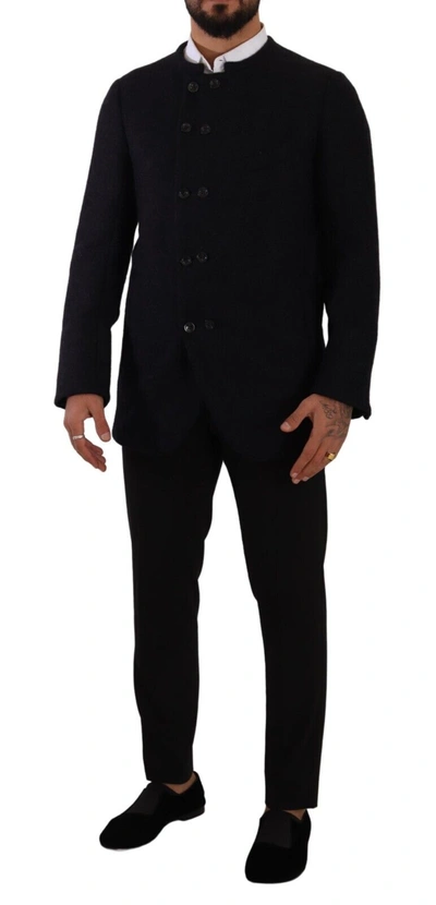 Dolce & Gabbana Gray Alpaca Button Down Men Coat Jacket In Gray