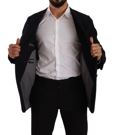 Dolce & Gabbana Gray Alpaca Button Down Men Coat Jacket In Gray