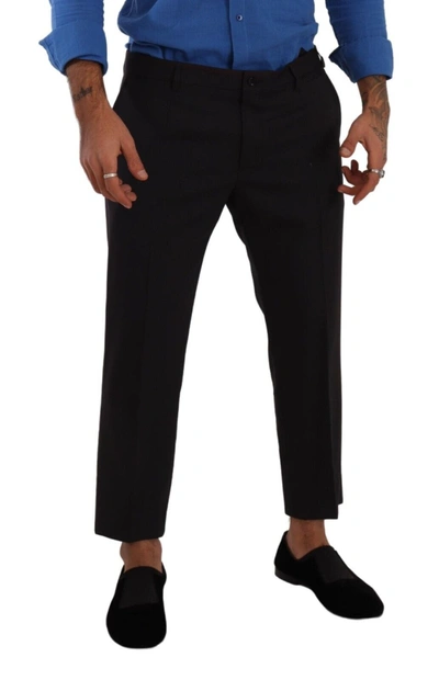 Shop Dolce & Gabbana Gray Bordeaux Wool Trouser Dress Men's Pants