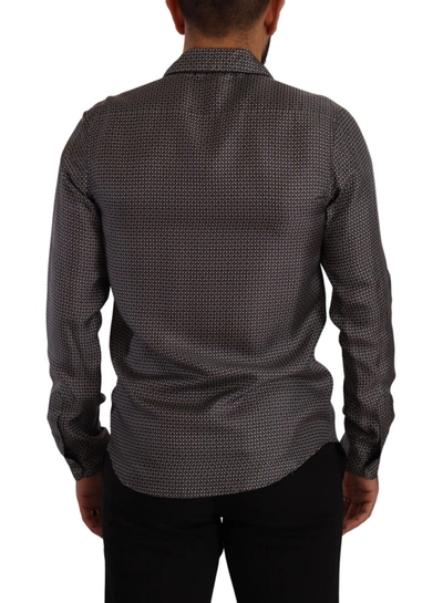 Dolce & Gabbana Gray Fantasy Pattern Pajama Top Mens Shirt In Gray