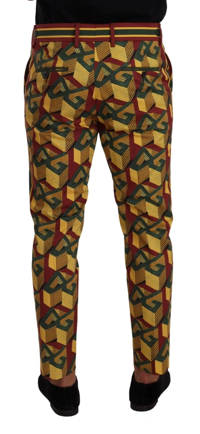 Shop Dolce & Gabbana Multicolor Logo Mania Cotton Tapered Trouser Men's Pants
