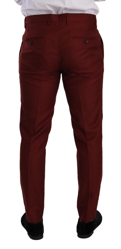 Shop Dolce & Gabbana Elegant Cashmere-silk Red Dress Men's Pants
