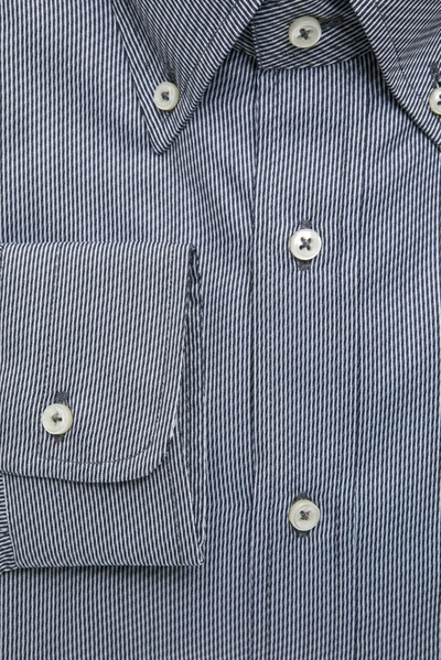 Shop Robert Friedman Blue Cotton Men's Shirt