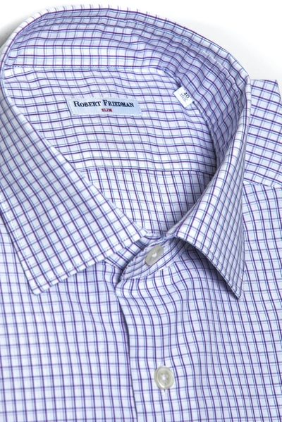 Shop Robert Friedman Burgundy Cotton Men's Shirt