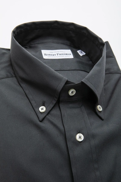 Shop Robert Friedman Gray Cotton Men's Shirt