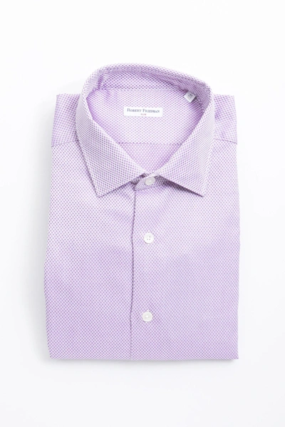 Shop Robert Friedman Pink Cotton Men's Shirt