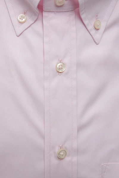 Shop Robert Friedman Pink Cotton Men's Shirt