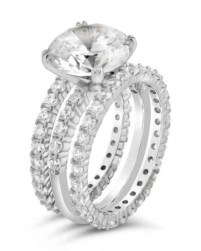 Sterling Forever Sterling Silver Brilliant Engagement Ring Set Of 3