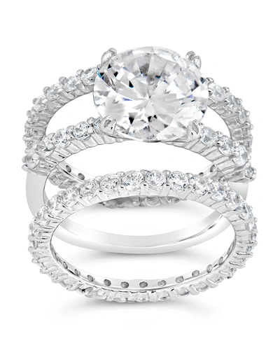 Sterling Forever Sterling Silver Brilliant Engagement Ring Set Of 3