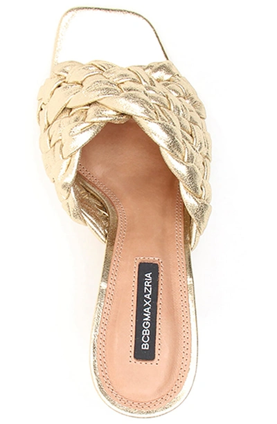 Shop Bcbgmaxazria Barba Platino Leather Stiletto Sandals In Gold