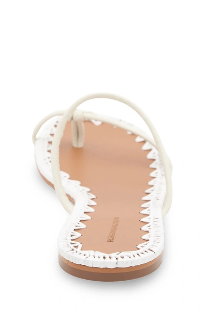 Shop Bcbgmaxazria Bali Magnolia Leather Flat Sandal In White