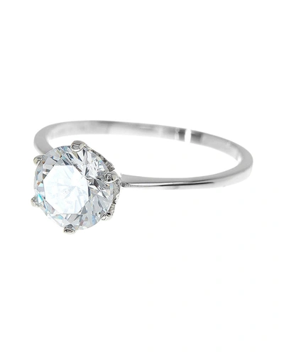 Shop Sterling Forever Sterling Silver Solitaire Cubic Zirconia Promise Ring