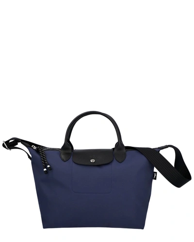 Shop Longchamp Le Pliage Energy Canvas Shoulder Bag In Blue