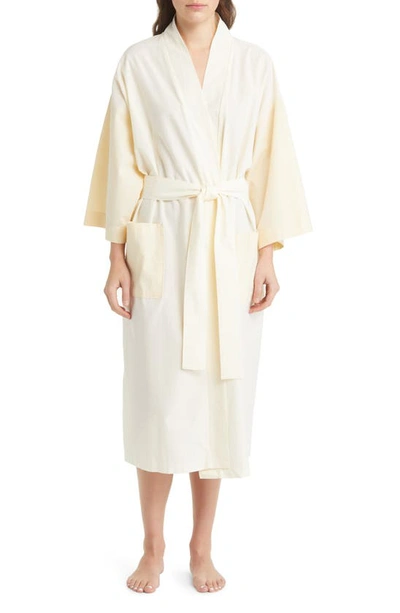 Shop Hay Duo Cotton Robe In Ivory