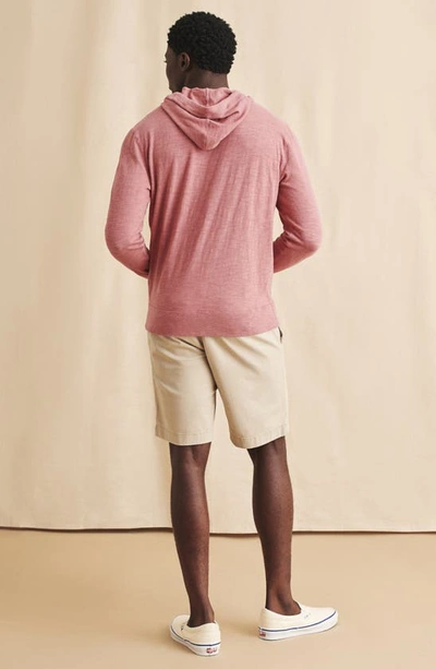 Faherty Surf Stripe Pullover Hoodie In Summer Red