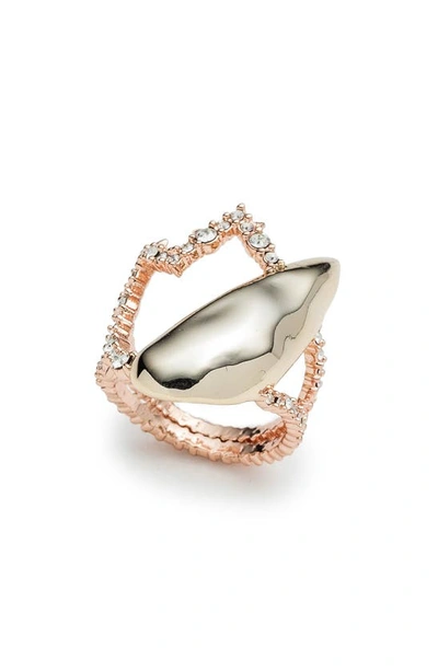 Shop Alexis Bittar Tulip Cocktail Ring In Gold/ Silver