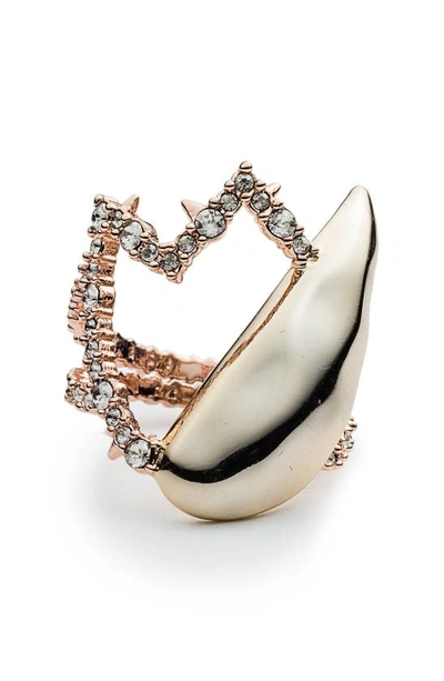 Shop Alexis Bittar Tulip Cocktail Ring In Gold/ Silver
