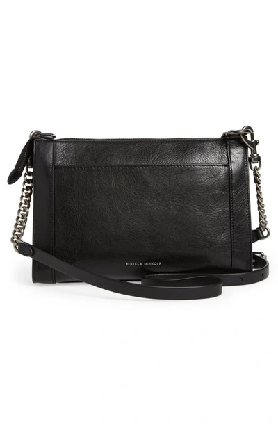 Shop Rebecca Minkoff M.a.b. Leather Bag In Black