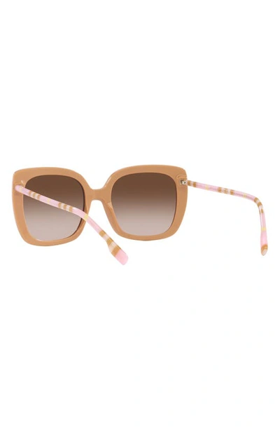 Shop Burberry 54mm Gradient Square Sunglasses In Beige