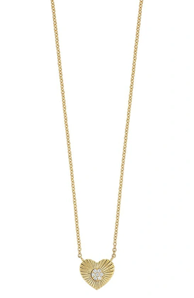 Shop Bony Levy Diamond Heart Pendant Necklace In 18k Yellow Gold