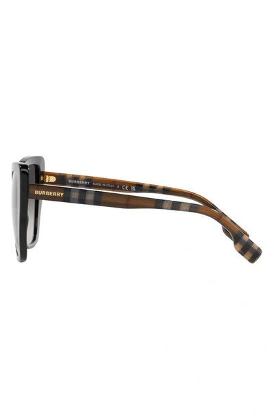 Shop Burberry 55mm Gradient Cat Eye Sunglasses In Black Grey