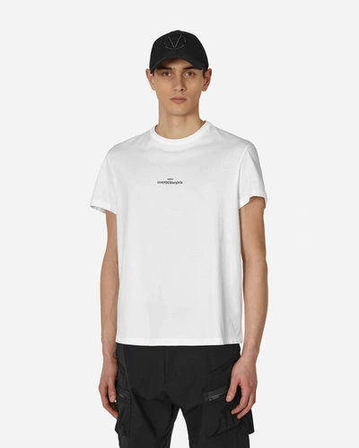 Shop Maison Margiela Reversed Logo T-shirt White In Black