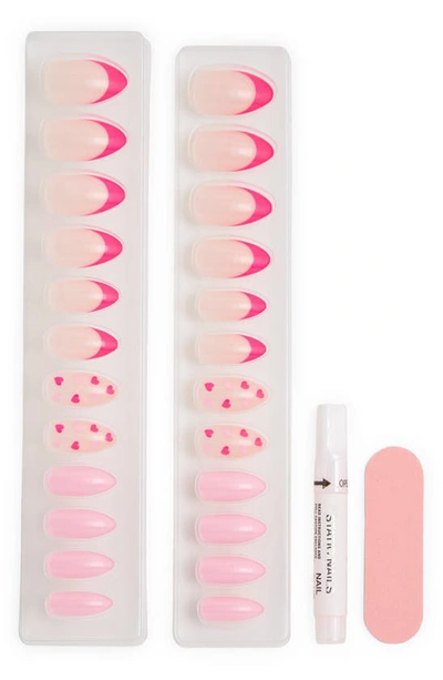 Shop Static Nails Almond Pop-on Reusable Manicure Set In Send Valentines