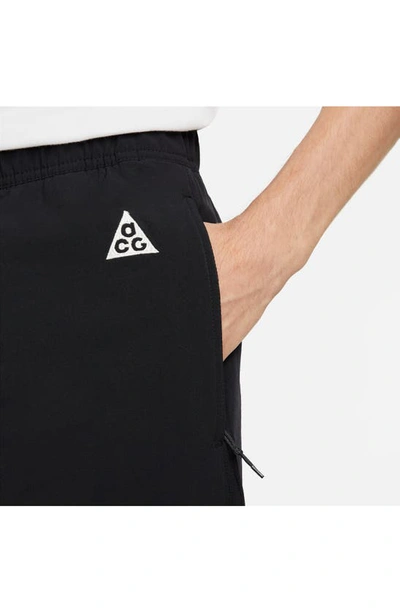 Shop Nike Acg Sunfarer Trail Pants In Black/ Summit White