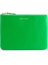 Comme Des Garçons Logo Print Leather Clutch