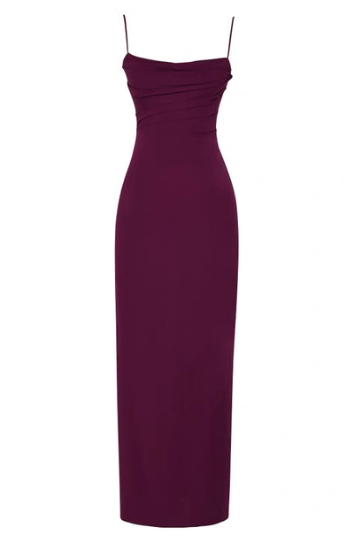 House Of Cb Lani Corset Maxi Dress In Merlot