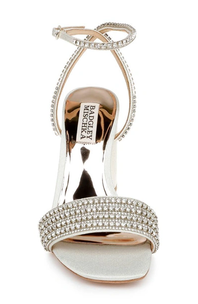 Badgley Mischka Kameryn Ankle Strap Sandal In Ivory