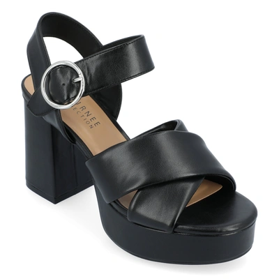 Journee Collection Womens Akeely Heeled Sandals In Black