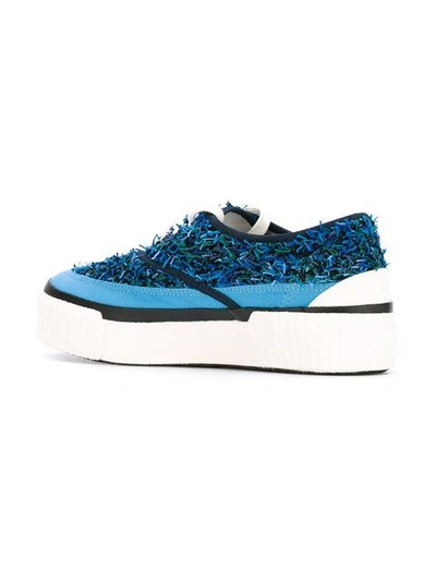 Shop Julien David Platform Sneakers In Blue