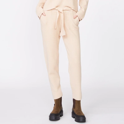 Monrow Supersoft Sweater Knit Waffle Sweats In Off White